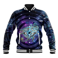 Thoth Ancient Egyptian Cosmic Baseball Jacket with Sacred Eye and Baboon Symbol Theme