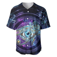Thoth Ancient Egyptian Cosmic Baseball Jersey with Sacred Eye and Baboon Symbol Theme