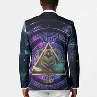Thoth Ancient Egyptian Cosmic Blazer with Sacred Eye and Baboon Symbol Theme
