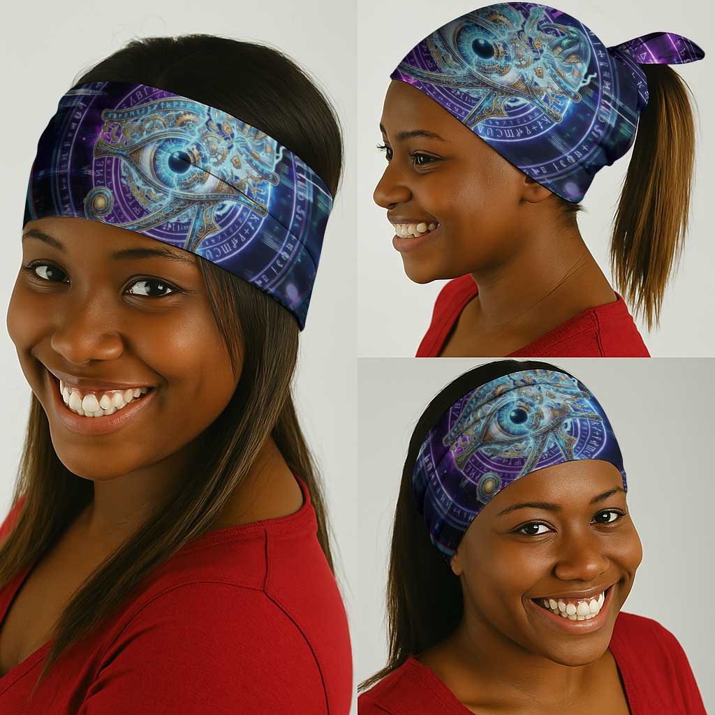 Thoth Ancient Egyptian Cosmic Neck Gaiter with Sacred Eye and Baboon Symbol Theme
