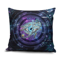 Thoth Ancient Egyptian Cosmic Pillow Cover with Sacred Eye and Baboon Symbol Theme