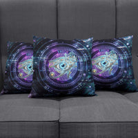 Thoth Ancient Egyptian Cosmic Pillow Cover with Sacred Eye and Baboon Symbol Theme