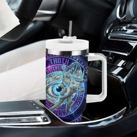 Thoth Ancient Egyptian Cosmic Tumbler With Handle with Sacred Eye and Baboon Symbol Theme