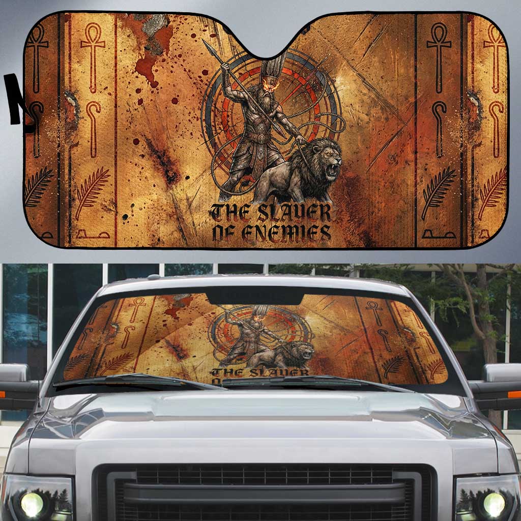 Onuris Auto Sun Shade Egyptian War God Slayer of Enemies Spear Lion Ancient Battle