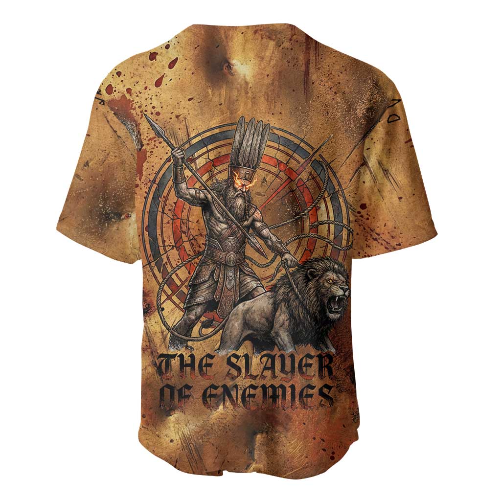 Onuris Baseball Jersey Egyptian War God Slayer of Enemies Spear Lion Ancient Battle
