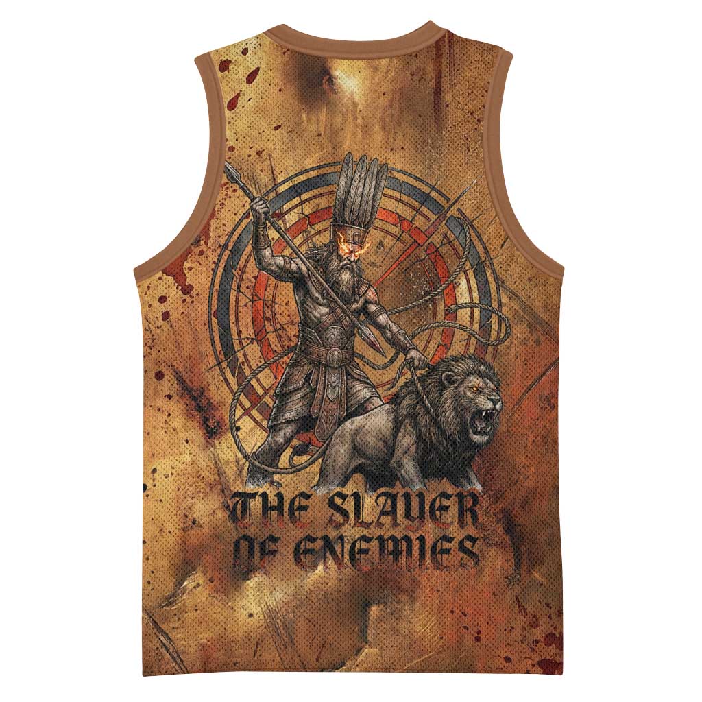 Onuris Basketball Jersey Egyptian War God Slayer of Enemies Spear Lion Ancient Battle