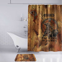 Onuris Bathroom Set Egyptian War God Slayer of Enemies Spear Lion Ancient Battle