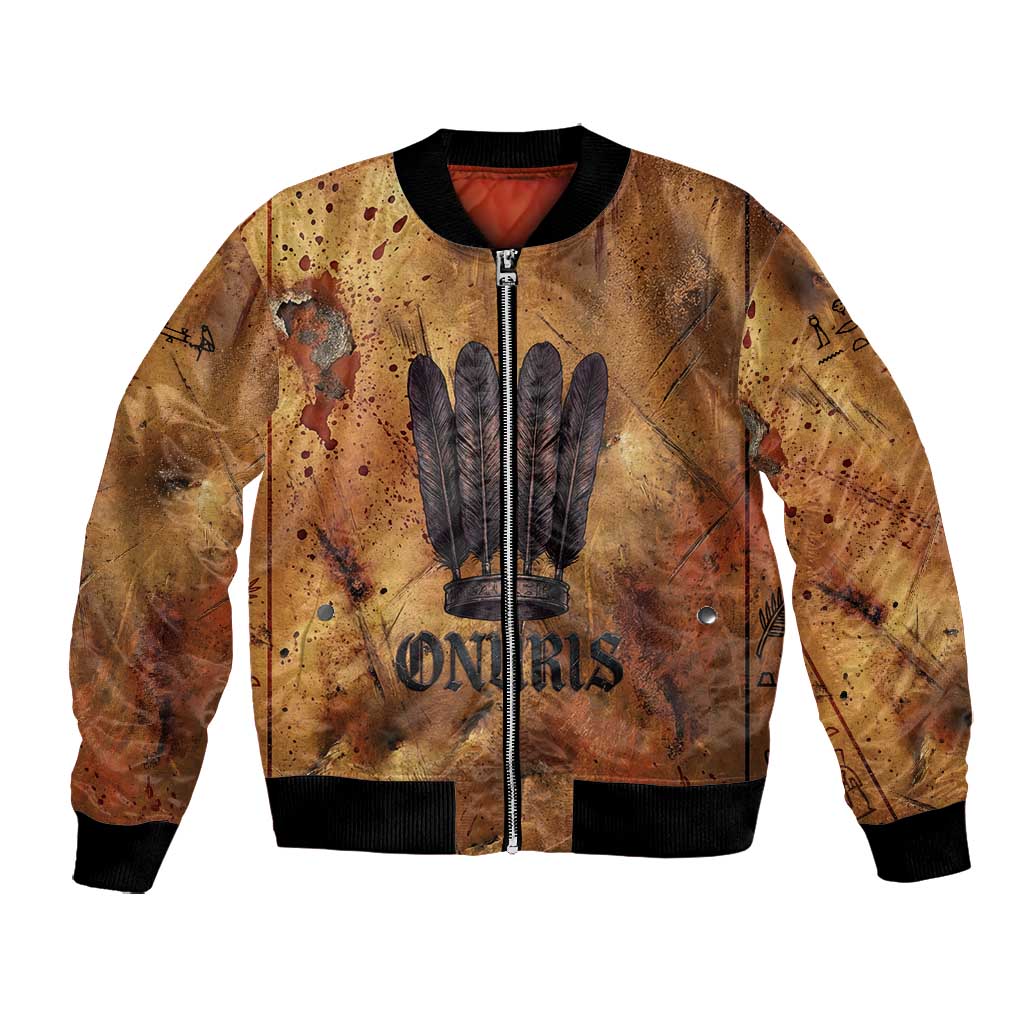 Onuris Bomber Jacket Egyptian War God Slayer of Enemies Spear Lion Ancient Battle