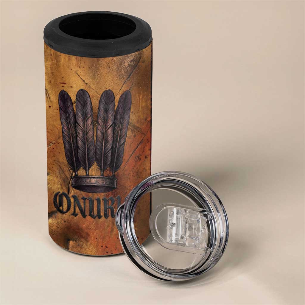 Onuris 4 in 1 Can Cooler Tumbler Egyptian War God Slayer of Enemies Spear Lion Ancient Battle