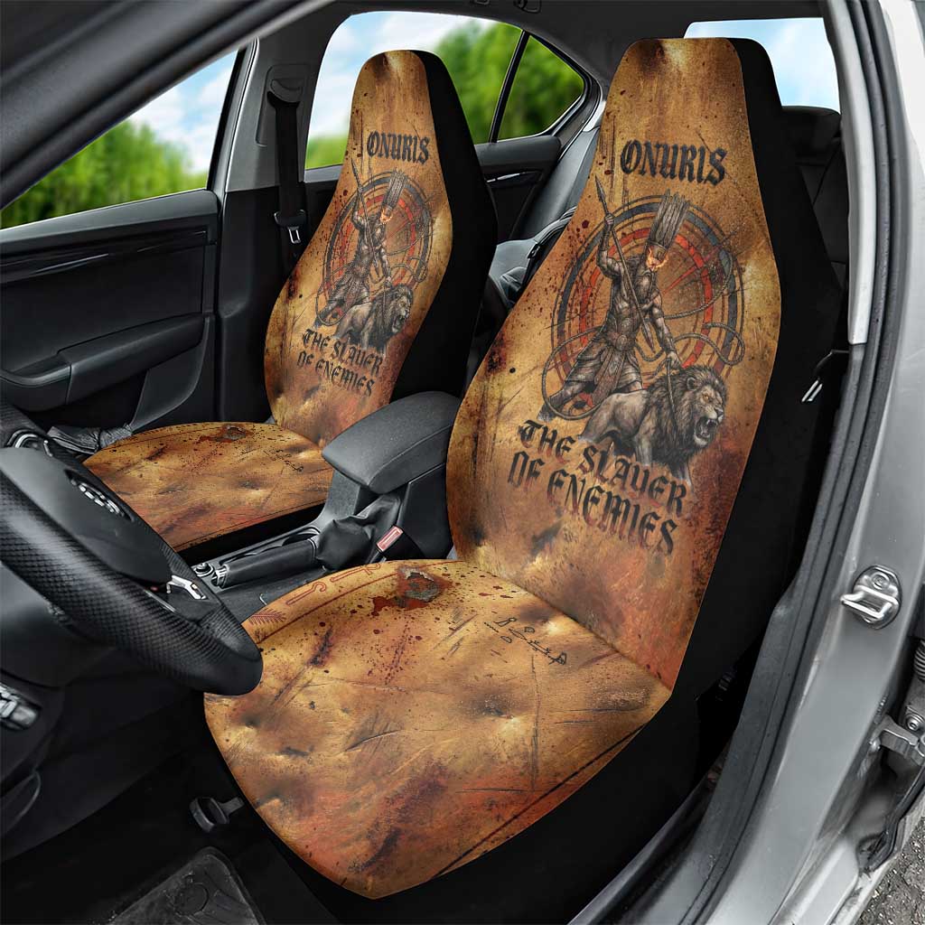 Onuris Car Seat Cover Egyptian War God Slayer of Enemies Spear Lion Ancient Battle