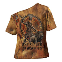 Onuris Cross Shoulder Shirt Egyptian War God Slayer of Enemies Spear Lion Ancient Battle