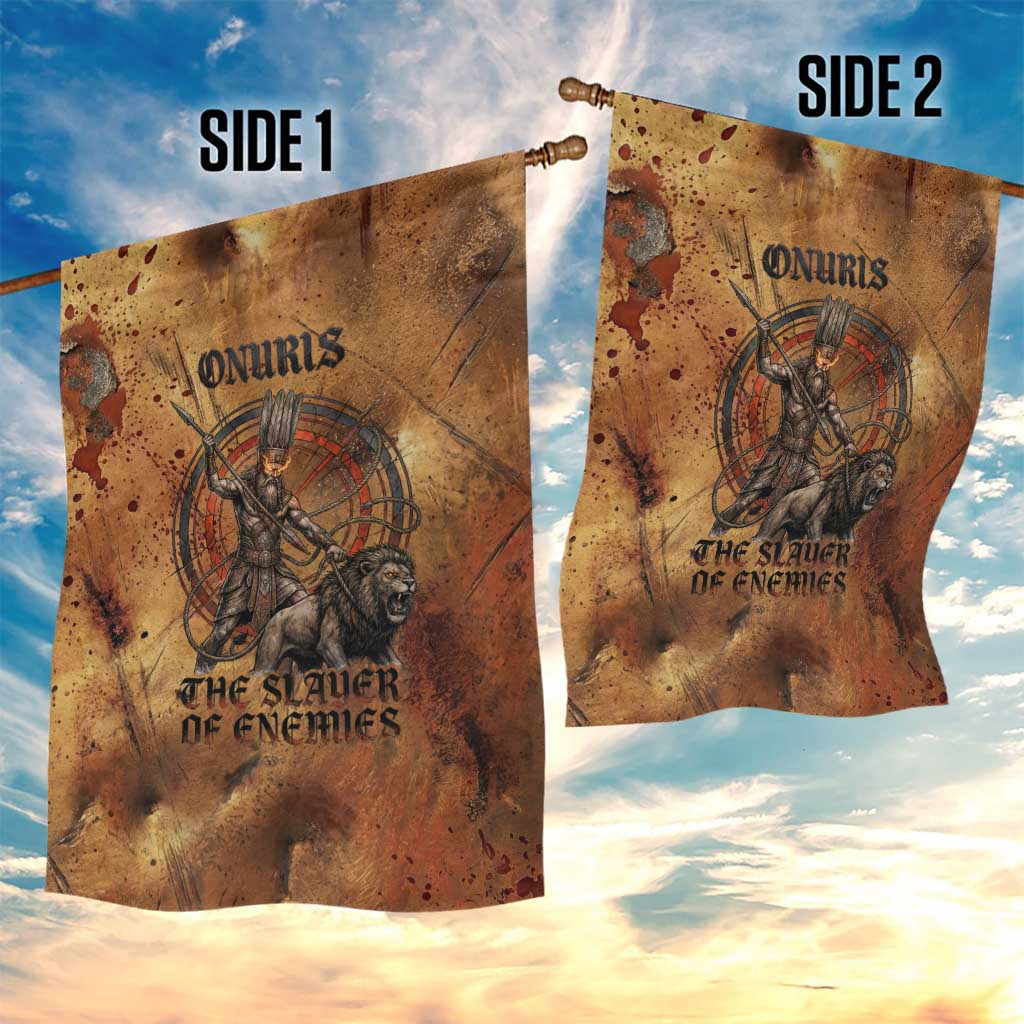 Onuris Garden Flag Egyptian War God Slayer of Enemies Spear Lion Ancient Battle