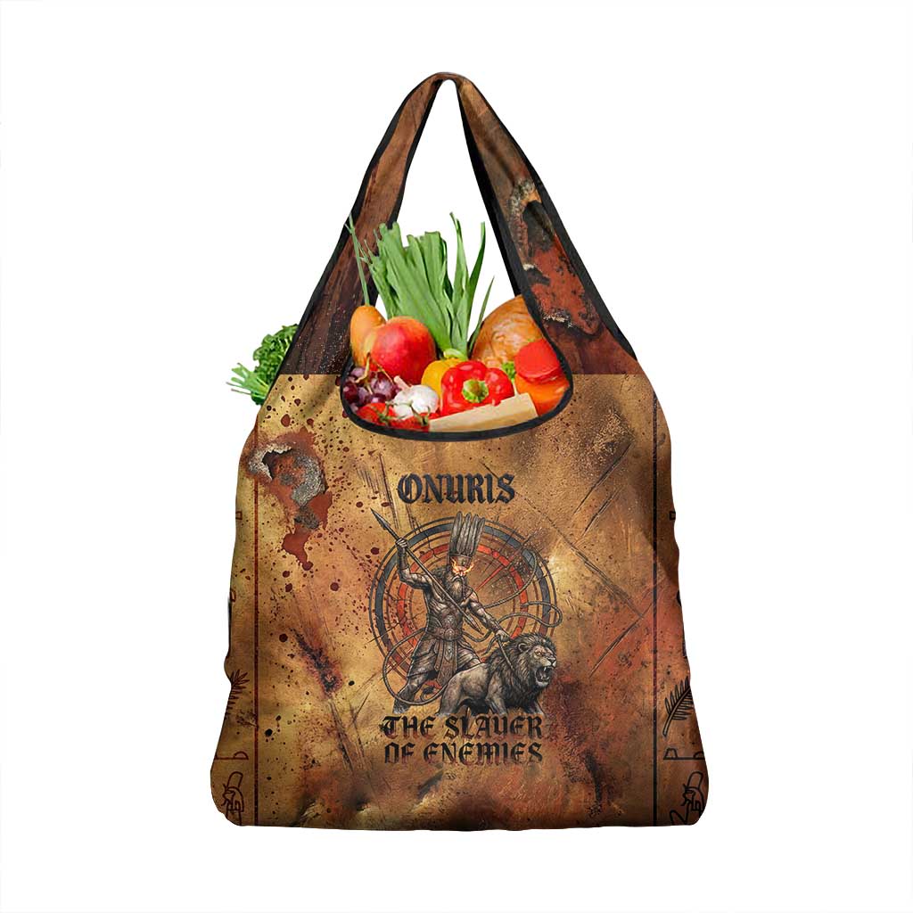 Onuris Grocery Bag Egyptian War God Slayer of Enemies Spear Lion Ancient Battle