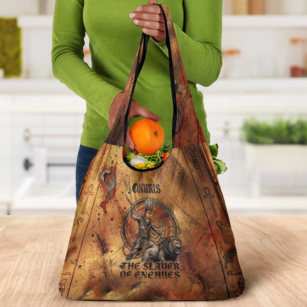 Onuris Grocery Bag Egyptian War God Slayer of Enemies Spear Lion Ancient Battle