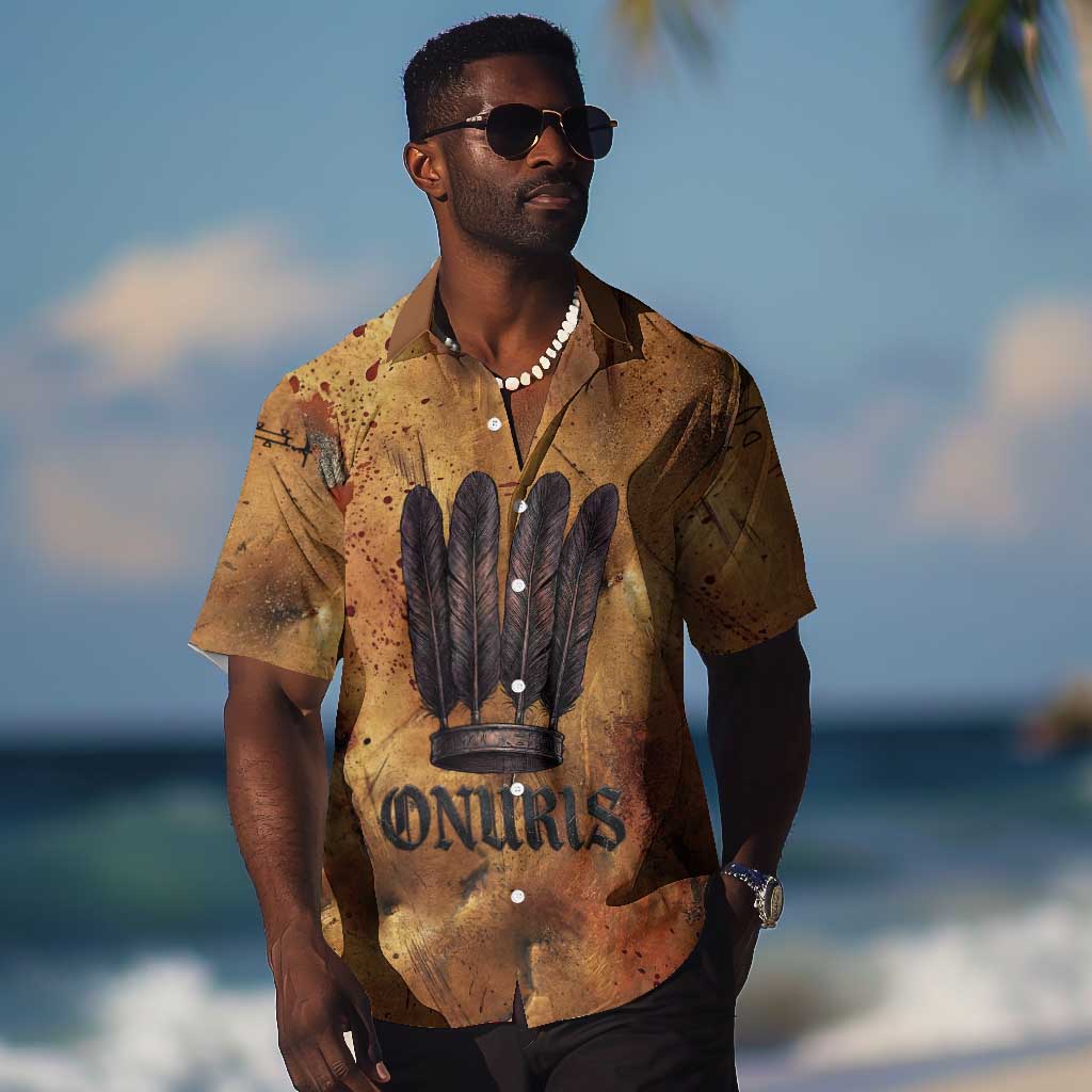 Onuris Hawaiian Shirt Egyptian War God Slayer of Enemies Spear Lion Ancient Battle