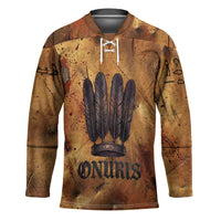Onuris Hockey Jersey Egyptian War God Slayer of Enemies Spear Lion Ancient Battle