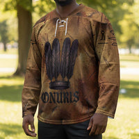 Onuris Hockey Jersey Egyptian War God Slayer of Enemies Spear Lion Ancient Battle