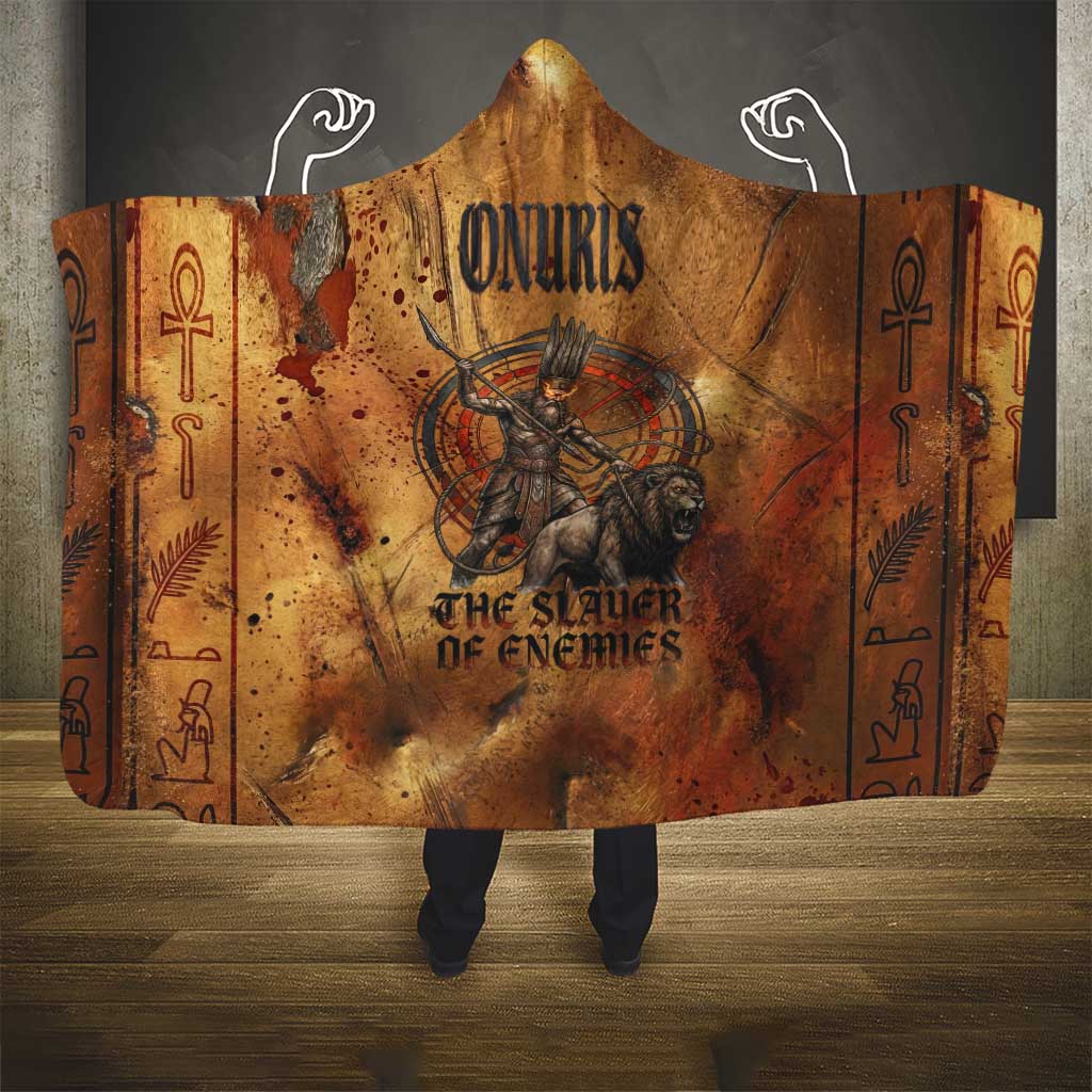 Onuris Hooded Blanket Egyptian War God Slayer of Enemies Spear Lion Ancient Battle