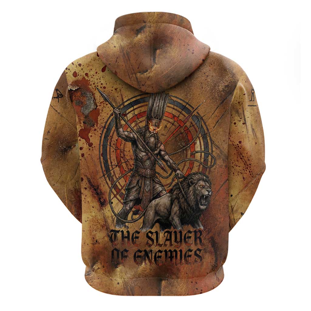 Onuris Hoodie Egyptian War God Slayer of Enemies Spear Lion Ancient Battle