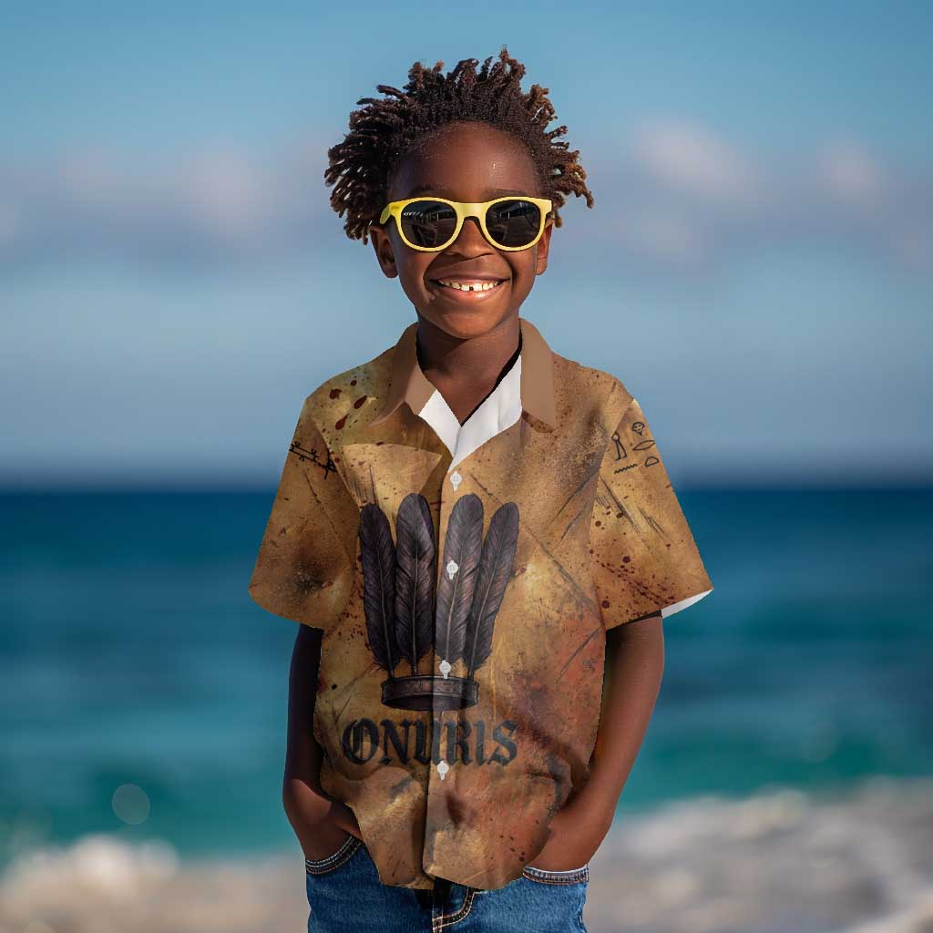 Onuris Kid Hawaiian Shirt Egyptian War God Slayer of Enemies Spear Lion Ancient Battle