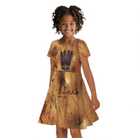 Onuris Kid Short Sleeve Dress Egyptian War God Slayer of Enemies Spear Lion Ancient Battle