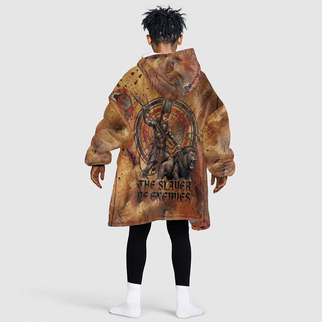 Onuris Kid Wearable Blanket Hoodie Egyptian War God Slayer of Enemies Spear Lion Ancient Battle