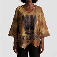 Onuris Kimono Sleeve Blouse Egyptian War God Slayer of Enemies Spear Lion Ancient Battle