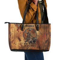 Onuris Leather Tote Bag Egyptian War God Slayer of Enemies Spear Lion Ancient Battle