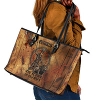 Onuris Leather Tote Bag Egyptian War God Slayer of Enemies Spear Lion Ancient Battle