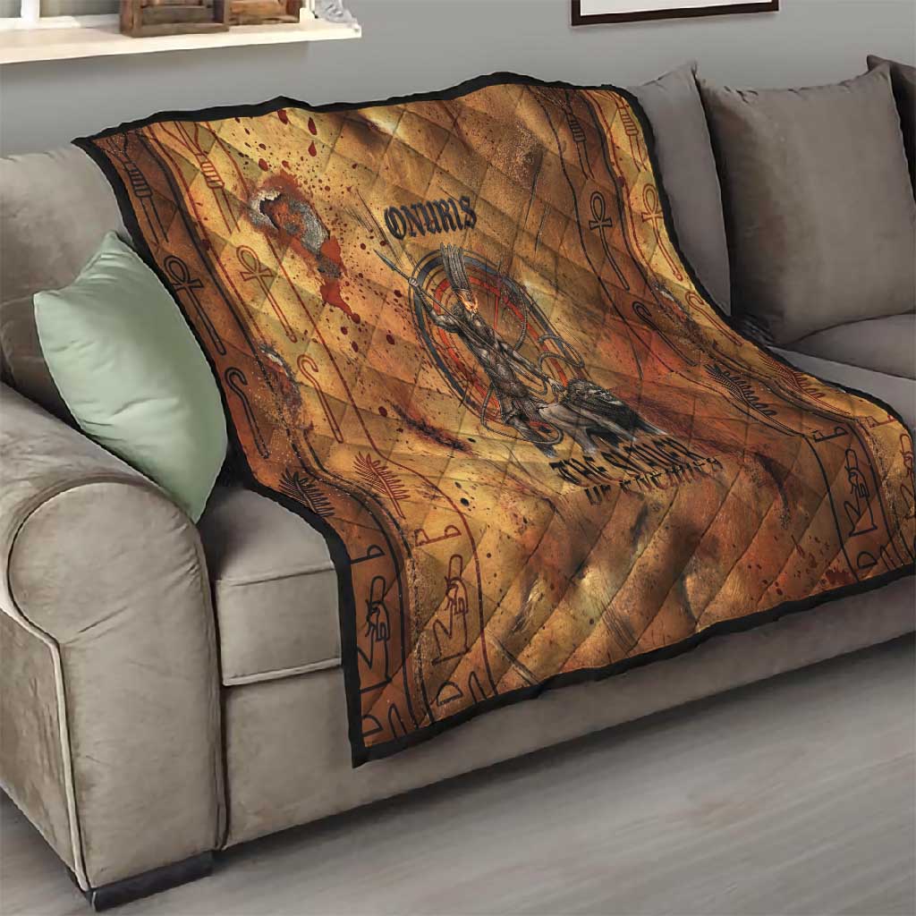 Onuris Quilt Egyptian War God Slayer of Enemies Spear Lion Ancient Battle