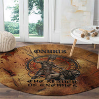 Onuris Round Carpet Egyptian War God Slayer of Enemies Spear Lion Ancient Battle