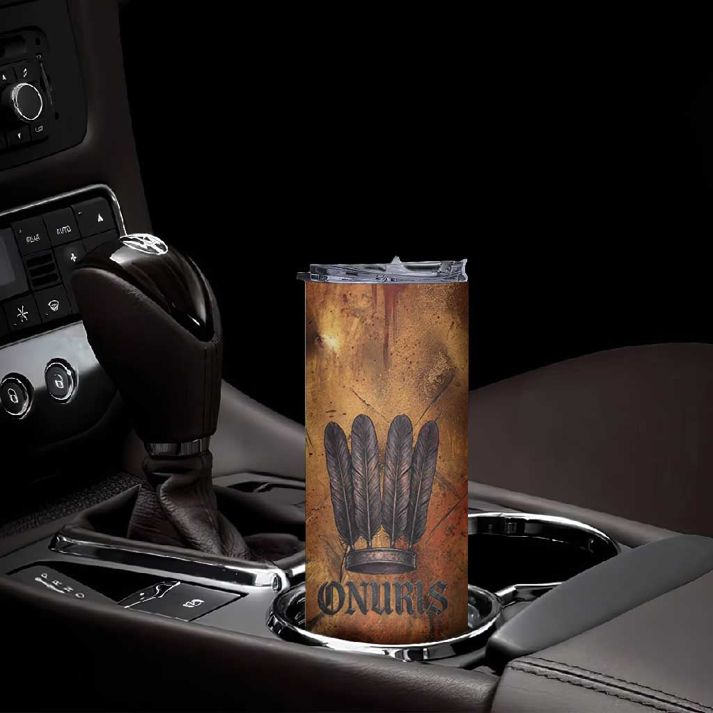Onuris Skinny Tumbler Egyptian War God Slayer of Enemies Spear Lion Ancient Battle