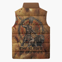 Onuris Sleeveless Puffer Jacket Egyptian War God Slayer of Enemies Spear Lion Ancient Battle
