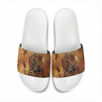 Onuris Slide Sandals Egyptian War God Slayer of Enemies Spear Lion Ancient Battle