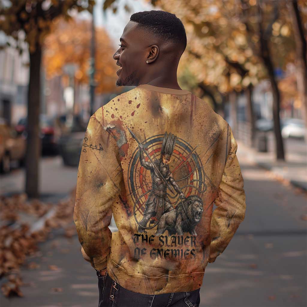 Onuris Sweatshirt Egyptian War God Slayer of Enemies Spear Lion Ancient Battle