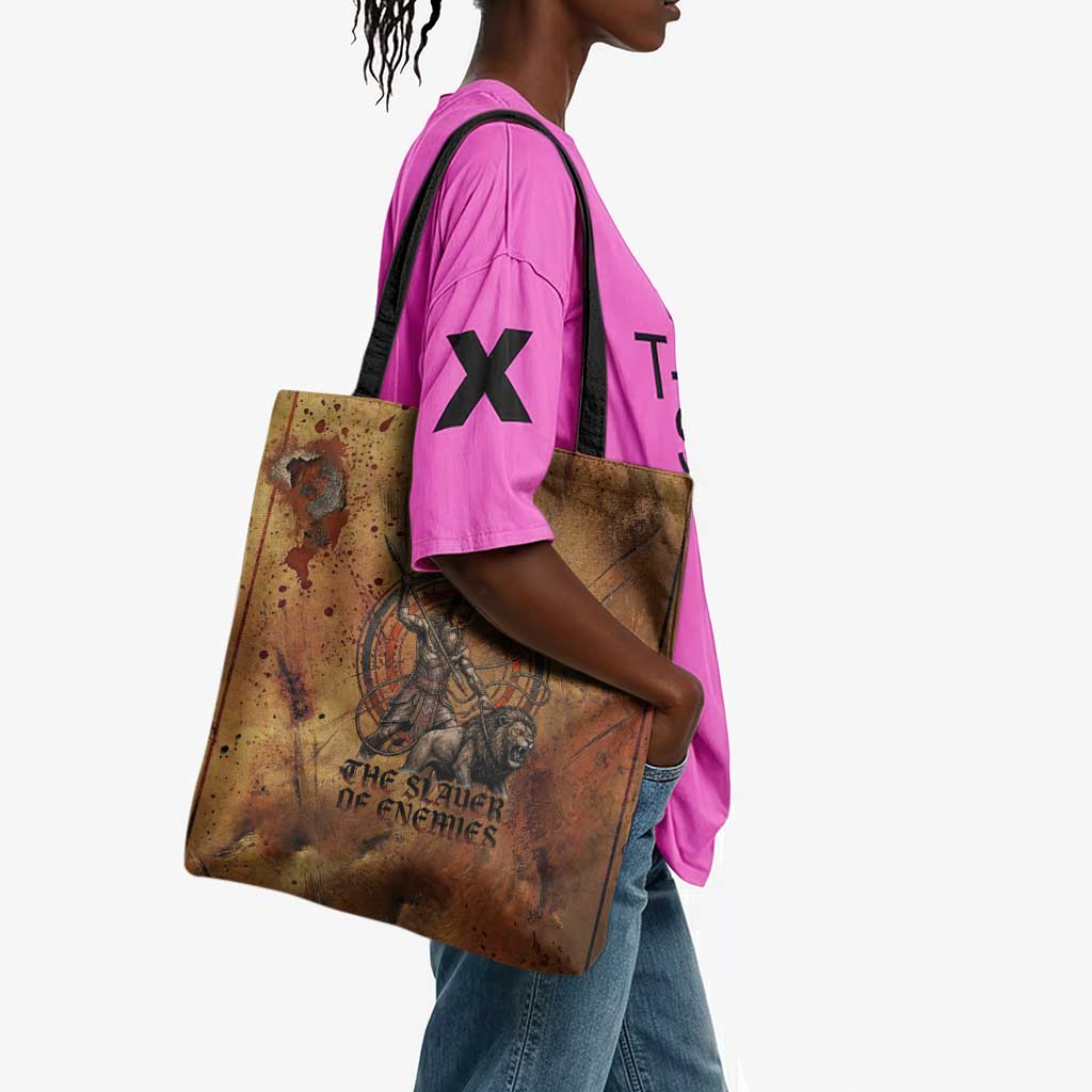 Onuris Tote Bag Egyptian War God Slayer of Enemies Spear Lion Ancient Battle