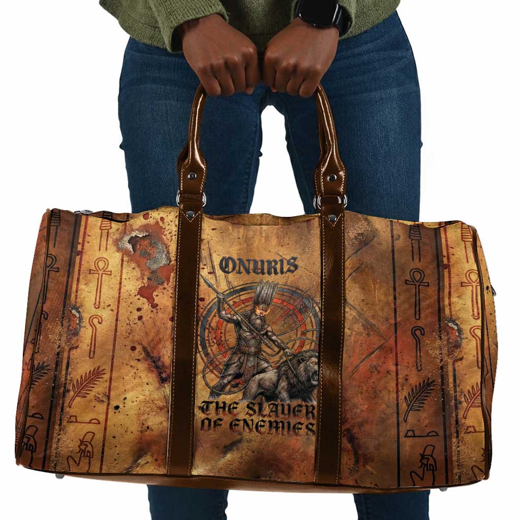Onuris Travel Bag Egyptian War God Slayer of Enemies Spear Lion Ancient Battle