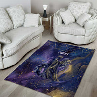Onuris Area Rug Cosmic Warrior Egyptian God Eye of Horus Spears Starry Night