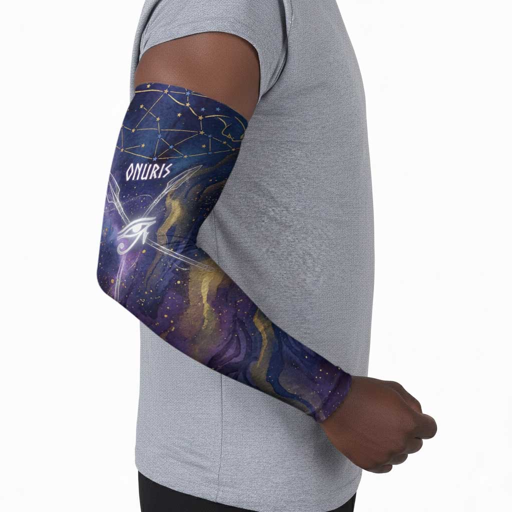 Onuris Arm Sleeves Cosmic Warrior Egyptian God Eye of Horus Spears Starry Night