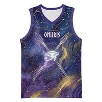 Onuris Basketball Jersey Cosmic Warrior Egyptian God Eye of Horus Spears Starry Night