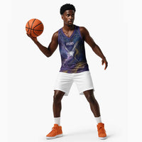 Onuris Basketball Jersey Cosmic Warrior Egyptian God Eye of Horus Spears Starry Night