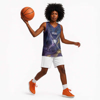 Onuris Basketball Jersey Cosmic Warrior Egyptian God Eye of Horus Spears Starry Night