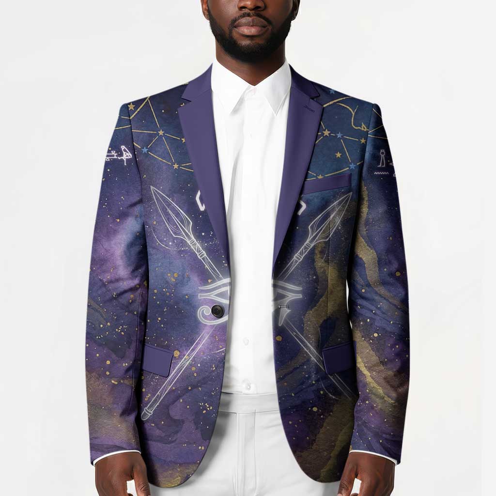 Onuris Blazer Cosmic Warrior Egyptian God Eye of Horus Spears Starry Night