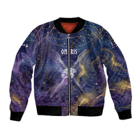 Onuris Bomber Jacket Cosmic Warrior Egyptian God Eye of Horus Spears Starry Night