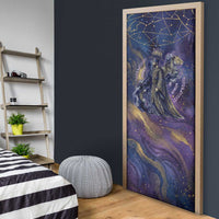 Onuris Door Cover Cosmic Warrior Egyptian God Eye of Horus Spears Starry Night