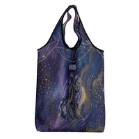 Onuris Grocery Bag Cosmic Warrior Egyptian God Eye of Horus Spears Starry Night