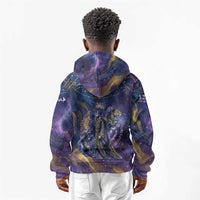 Onuris Kid Hoodie Cosmic Warrior Egyptian God Eye of Horus Spears Starry Night