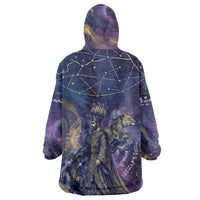 Onuris Kid Wearable Blanket Hoodie Cosmic Warrior Egyptian God Eye of Horus Spears Starry Night