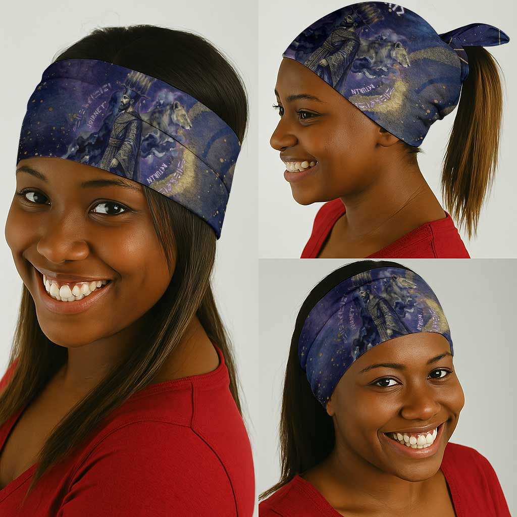 Onuris Neck Gaiter Cosmic Warrior Egyptian God Eye of Horus Spears Starry Night