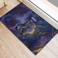 Onuris Rubber Doormat Cosmic Warrior Egyptian God Eye of Horus Spears Starry Night